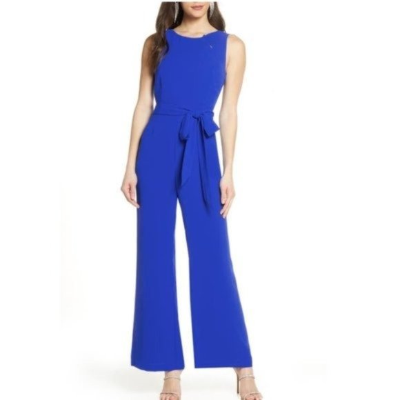 Harlyn Pants - NWT Haryln Flare Leg Crepe Jumpsuit